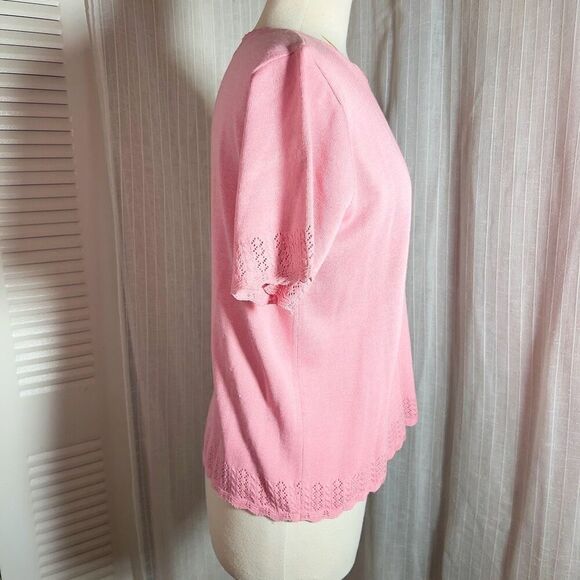 Alfred Dunner | Women’s | Blouse | Petite XL | Vintage Bubblegum Pink Top - Picture 5 of 5